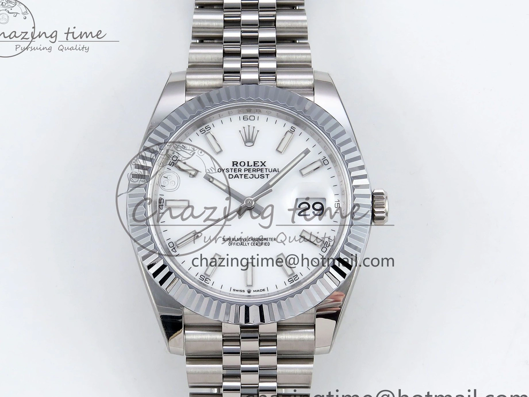 MiroTime 0112 Datejust 41mm 126234 904L Steel HGF 1:1 Best Edition White Dial on SS Bracelet VR Compact 1464